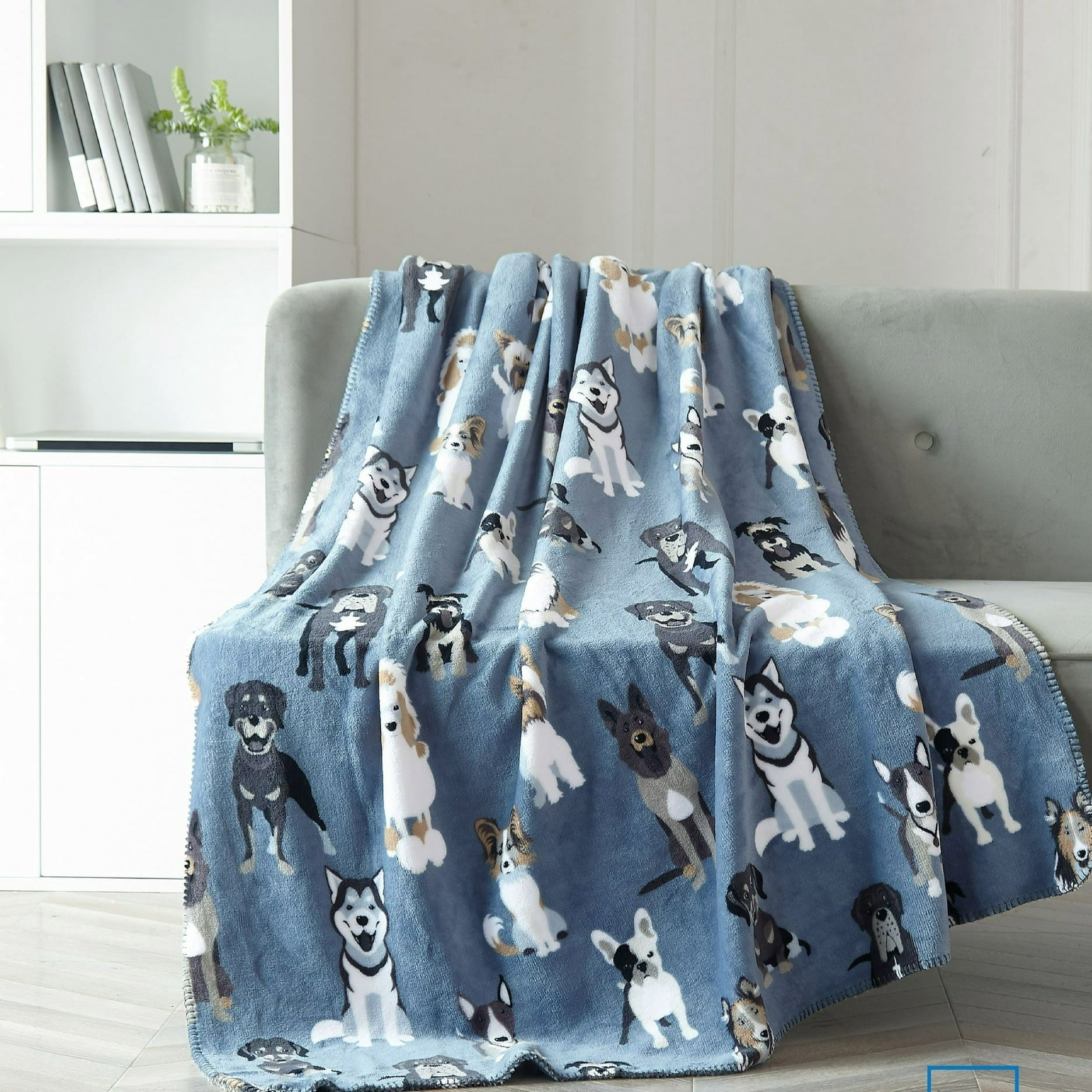 Blue Plush Throw Blanket 50 Blue Plush Throw Blanket 50